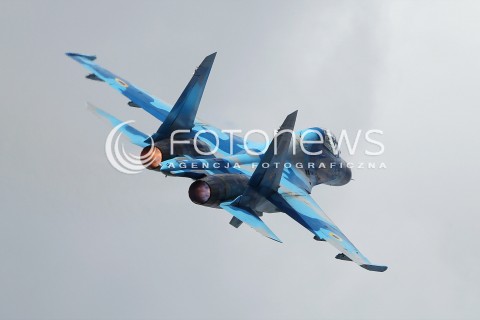  25.08.2013 RADOM <br />MIEDZYNARODOWE POKAZY LOTNICZE W RADOMIU RADOM AIRSHOW 2013 <br />N/Z UKRAINSKI SAMOLOT SUKHOI SU-27 <br /> 
