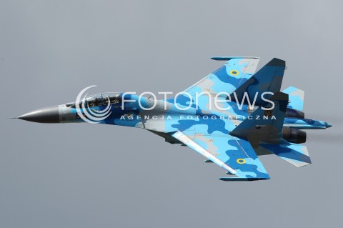  25.08.2013 RADOM <br />MIEDZYNARODOWE POKAZY LOTNICZE W RADOMIU RADOM AIRSHOW 2013 <br />N/Z UKRAINSKI SAMOLOT SUKHOI SU-27 <br /> 