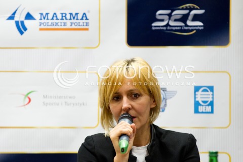  29.08.2013 RZESZOW<br />KONFERENCJA PRASOWA FIRMY ONE SPORT I PGE MARMA RZESZOW DOTYCZACA IV RUNDY INDYWIDUALNYCH MISTRZOSTW EUROPY - SPEEDWAY EUROPEAN CHAMPIONSHIPS, KTORE ODBEDA SIE W RZESZOWIE <br />N/Z MARTA POLTORAK PREZES PGE MARMA RZESZOW<br /> 