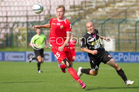  31.08.2013 LODZ PILKA NOZNA T-MOBILE EKSTRAKLASA SEZON 2013/2014 FOOTBALL POLISH EKSTRAKLASA SEASON WIDZEW LODZ -JAGIELLONIA BIALYSTOK N/Z EDUARDS VISNAKOVS MICHAL PAZDAN  