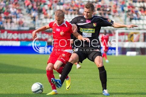  31.08.2013 LODZ PILKA NOZNA T-MOBILE EKSTRAKLASA SEZON 2013/2014 FOOTBALL POLISH EKSTRAKLASA SEASON WIDZEW LODZ -JAGIELLONIA BIALYSTOK N/Z TOMASZ KUPISZ VELJKO BARTOVIC  