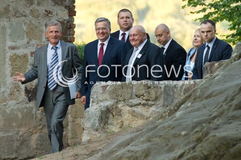 Bronisław Komorowski na zamku w Odrzykoniu