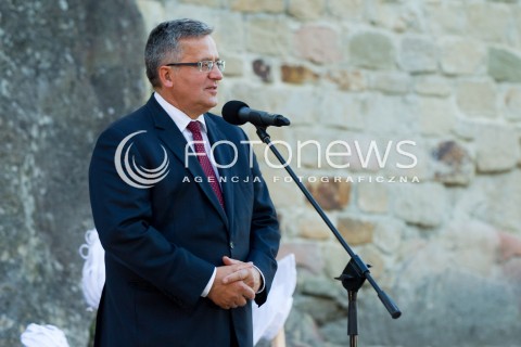  06.09.2013 ODRZYKON<br />PREZYDENT RP BRONISLAW KOMOROWSKI Z WIZYTA NA PODKARPACIU.<br />WIZYTA NA ZAMKU W ODRZYKONIU W PRZEDEDNIU NARODOWEGO CZYTANIA UTWOROW ALEKSANDRA FREDRY.<br />N/Z BRONISLAW KOMOROWSKI<br /> 