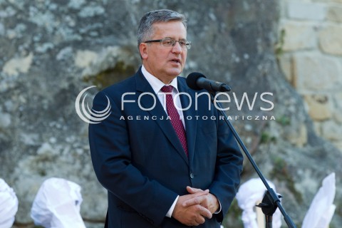  06.09.2013 ODRZYKON<br />PREZYDENT RP BRONISLAW KOMOROWSKI Z WIZYTA NA PODKARPACIU.<br />WIZYTA NA ZAMKU W ODRZYKONIU W PRZEDEDNIU NARODOWEGO CZYTANIA UTWOROW ALEKSANDRA FREDRY.<br />N/Z BRONISLAW KOMOROWSKI<br /> 