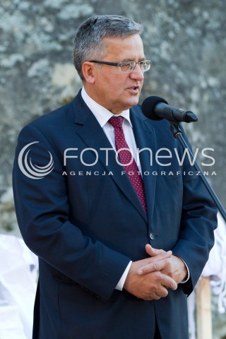  06.09.2013 ODRZYKON<br />PREZYDENT RP BRONISLAW KOMOROWSKI Z WIZYTA NA PODKARPACIU.<br />WIZYTA NA ZAMKU W ODRZYKONIU W PRZEDEDNIU NARODOWEGO CZYTANIA UTWOROW ALEKSANDRA FREDRY.<br />N/Z BRONISLAW KOMOROWSKI<br /> 