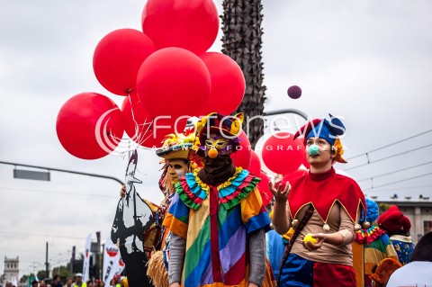  14.09.2013 WARSZAWA MANIFESTACJA ZWIAZKOWCOW W CENTRUM WARSZAWY N/Z CYRK  