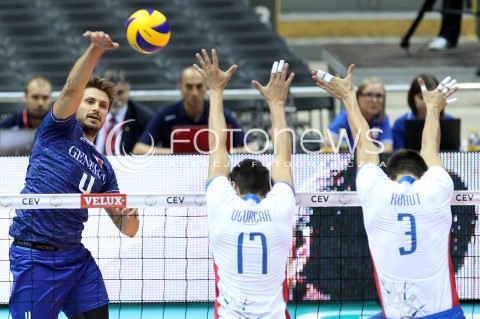  20.09.2013 GDANSK ERGO ARENA<br />SIATKOWKA MEZCZYZN<br />MISTRZOSTWA EUROPY W SIATKOWCE MEZCZYZN 2013 CEV VELUX<br />VOLLEYBALL EUROPEAN CHAMPIONSHIP MEN 2013 - FINAL ROUND <br />GRUPA B ( GROUP B )<br />FRANCJA - SLOWACJA ( FRANCE - SLOVIAKIA )<br />N/Z ANTONIN ROUZIER OGURCAK FRANTISEK EMANUEL KOHUT <br /> 