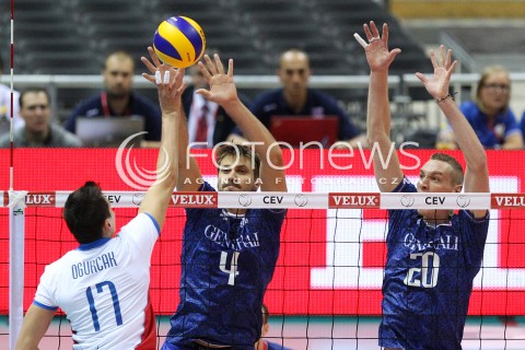  20.09.2013 GDANSK ERGO ARENA<br />SIATKOWKA MEZCZYZN<br />MISTRZOSTWA EUROPY W SIATKOWCE MEZCZYZN 2013 CEV VELUX<br />VOLLEYBALL EUROPEAN CHAMPIONSHIP MEN 2013 - FINAL ROUND <br />GRUPA B ( GROUP B )<br />FRANCJA - SLOWACJA ( FRANCE - SLOVIAKIA )<br />N/Z ANTONIN ROUZIER KEVIN LE ROUX OGURCAK FRANTISEK <br /> 