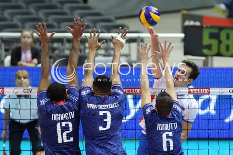  20.09.2013 GDANSK ERGO ARENA<br />SIATKOWKA MEZCZYZN<br />MISTRZOSTWA EUROPY W SIATKOWCE MEZCZYZN 2013 CEV VELUX<br />VOLLEYBALL EUROPEAN CHAMPIONSHIP MEN 2013 - FINAL ROUND <br />GRUPA B ( GROUP B )<br />FRANCJA - SLOWACJA ( FRANCE - SLOVIAKIA )<br />N/Z STEFAN JUNIOR CHRTIANSKY EARVIN NGAPETH GERALD HARDY-DESSOURCES BENJAMIN TONIUTTI <br /> 