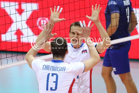  20.09.2013 GDANSK ERGO ARENA<br />SIATKOWKA MEZCZYZN<br />MISTRZOSTWA EUROPY W SIATKOWCE MEZCZYZN 2013 CEV VELUX<br />VOLLEYBALL EUROPEAN CHAMPIONSHIP MEN 2013 - FINAL ROUND <br />GRUPA B ( GROUP B )<br />FRANCJA - SLOWACJA ( FRANCE - SLOVIAKIA )<br />N/Z STEFAN JUNIOR CHRTIANSKY TOMAS KMET RADOSC EMOCJE <br /> 