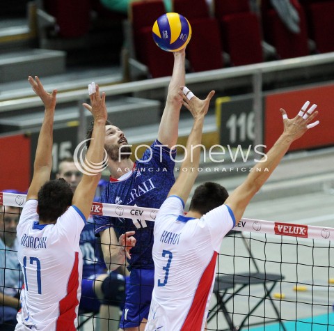  20.09.2013 GDANSK ERGO ARENA<br />SIATKOWKA MEZCZYZN<br />MISTRZOSTWA EUROPY W SIATKOWCE MEZCZYZN 2013 CEV VELUX<br />VOLLEYBALL EUROPEAN CHAMPIONSHIP MEN 2013 - FINAL ROUND <br />GRUPA B ( GROUP B )<br />FRANCJA - SLOWACJA ( FRANCE - SLOVIAKIA )<br />N/Z JULIEN LYNEEL OGURCAK FRANTISEK EMANUEL KOHUT <br /> 