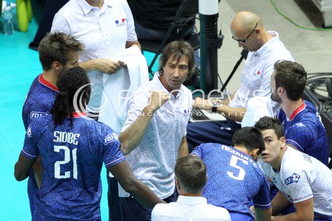  20.09.2013 GDANSK ERGO ARENA<br />SIATKOWKA MEZCZYZN<br />MISTRZOSTWA EUROPY W SIATKOWCE MEZCZYZN 2013 CEV VELUX<br />VOLLEYBALL EUROPEAN CHAMPIONSHIP MEN 2013 - FINAL ROUND <br />GRUPA B ( GROUP B )<br />FRANCJA - SLOWACJA ( FRANCE - SLOVIAKIA )<br />N/Z LAURENT TILLIE HEAD COACH ( TRENER ) MORY SIDIBE <br /> 