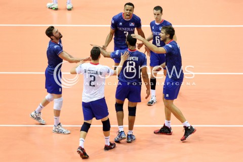  20.09.2013 GDANSK ERGO ARENA<br />SIATKOWKA MEZCZYZN<br />MISTRZOSTWA EUROPY W SIATKOWCE MEZCZYZN 2013 CEV VELUX<br />VOLLEYBALL EUROPEAN CHAMPIONSHIP MEN 2013 - FINAL ROUND <br />GRUPA B ( GROUP B )<br />FRANCJA - SLOWACJA ( FRANCE - SLOVIAKIA )<br />N/Z JENIA GREBENNIKOV EARVIN NGAPETH GERALD HARDY-DESSOURCES BENJAMIN TONIUTTI RADOSC EMOCJE <br /> 