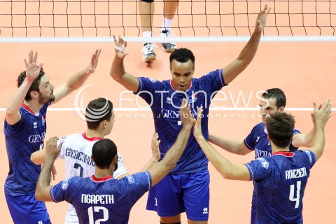  20.09.2013 GDANSK ERGO ARENA<br />SIATKOWKA MEZCZYZN<br />MISTRZOSTWA EUROPY W SIATKOWCE MEZCZYZN 2013 CEV VELUX<br />VOLLEYBALL EUROPEAN CHAMPIONSHIP MEN 2013 - FINAL ROUND <br />GRUPA B ( GROUP B )<br />FRANCJA - SLOWACJA ( FRANCE - SLOVIAKIA )<br />N/Z GERALD HARDY-DESSOURCES EARVIN NGAPETH ANTONIN ROUZIER JENIA GREBENNIKOV RADOSC EMOCJE <br /> 
