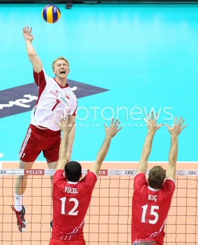  20.09.2013 GDANSK ERGO ARENA<br />SIATKOWKA MEZCZYZN<br />MISTRZOSTWA EUROPY W SIATKOWCE MEZCZYZN 2013 CEV VELUX<br />VOLLEYBALL EUROPEAN CHAMPIONSHIP MEN 2013 - FINAL ROUND <br />GRUPA B ( GROUP B )<br />POLSKA - TURCJA ( POLAND - TURKEY )<br />N/Z JAKUB JAROSZ HALIL IBRAHIM YUCEL MUSTAFA KOC <br /> 