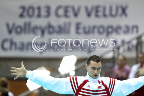  20.09.2013 GDANSK ERGO ARENA<br />SIATKOWKA MEZCZYZN<br />MISTRZOSTWA EUROPY W SIATKOWCE MEZCZYZN 2013 CEV VELUX<br />VOLLEYBALL EUROPEAN CHAMPIONSHIP MEN 2013 - FINAL ROUND <br />GRUPA B ( GROUP B )<br />POLSKA - TURCJA ( POLAND - TURKEY )<br />N/Z MICHAL RUCIAK BANER<br /> 