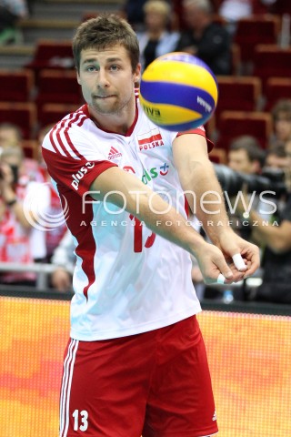 20.09.2013 GDANSK ERGO ARENA<br />SIATKOWKA MEZCZYZN<br />MISTRZOSTWA EUROPY W SIATKOWCE MEZCZYZN 2013 CEV VELUX<br />VOLLEYBALL EUROPEAN CHAMPIONSHIP MEN 2013 - FINAL ROUND <br />GRUPA B ( GROUP B )<br />POLSKA - TURCJA ( POLAND - TURKEY )<br />N/Z MICHAL KUBIAK SYLWETKA <br /> 