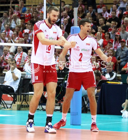  20.09.2013 GDANSK ERGO ARENA<br />SIATKOWKA MEZCZYZN<br />MISTRZOSTWA EUROPY W SIATKOWCE MEZCZYZN 2013 CEV VELUX<br />VOLLEYBALL EUROPEAN CHAMPIONSHIP MEN 2013 - FINAL ROUND <br />GRUPA B ( GROUP B )<br />POLSKA - TURCJA ( POLAND - TURKEY )<br />N/Z MARCIN MOZDZONEK MICHAL WINIARSKI RADOSC EMOCJE SYLWETKA<br /> 