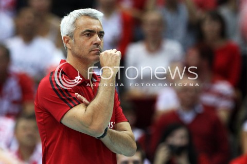  20.09.2013 GDANSK ERGO ARENA<br />SIATKOWKA MEZCZYZN<br />MISTRZOSTWA EUROPY W SIATKOWCE MEZCZYZN 2013 CEV VELUX<br />VOLLEYBALL EUROPEAN CHAMPIONSHIP MEN 2013 - FINAL ROUND <br />GRUPA B ( GROUP B )<br />POLSKA - TURCJA ( POLAND - TURKEY )<br />N/Z ANDREA ANASTASI TRENER ( HEAD COACH ) SYLWETKA <br /> 