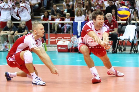  20.09.2013 GDANSK ERGO ARENA<br />SIATKOWKA MEZCZYZN<br />MISTRZOSTWA EUROPY W SIATKOWCE MEZCZYZN 2013 CEV VELUX<br />VOLLEYBALL EUROPEAN CHAMPIONSHIP MEN 2013 - FINAL ROUND <br />GRUPA B ( GROUP B )<br />POLSKA - TURCJA ( POLAND - TURKEY )<br />N/Z PAWEL ZATORSKI MICHAL KUBIAK<br /> 