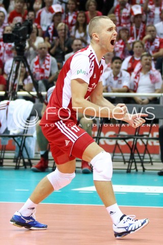  20.09.2013 GDANSK ERGO ARENA<br />SIATKOWKA MEZCZYZN<br />MISTRZOSTWA EUROPY W SIATKOWCE MEZCZYZN 2013 CEV VELUX<br />VOLLEYBALL EUROPEAN CHAMPIONSHIP MEN 2013 - FINAL ROUND <br />GRUPA B ( GROUP B )<br />POLSKA - TURCJA ( POLAND - TURKEY )<br />N/Z PAWEL ZATORSKI SYLWETKA RADOSC EMOCJE <br /> 