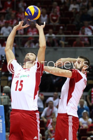  20.09.2013 GDANSK ERGO ARENA<br />SIATKOWKA MEZCZYZN<br />MISTRZOSTWA EUROPY W SIATKOWCE MEZCZYZN 2013 CEV VELUX<br />VOLLEYBALL EUROPEAN CHAMPIONSHIP MEN 2013 - FINAL ROUND <br />GRUPA B ( GROUP B )<br />POLSKA - TURCJA ( POLAND - TURKEY )<br />N/Z LUKASZ ZYGADLO MARCIN MOZDZONEK <br /> 