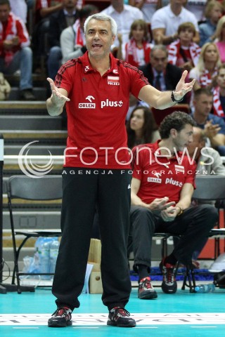  20.09.2013 GDANSK ERGO ARENA<br />SIATKOWKA MEZCZYZN<br />MISTRZOSTWA EUROPY W SIATKOWCE MEZCZYZN 2013 CEV VELUX<br />VOLLEYBALL EUROPEAN CHAMPIONSHIP MEN 2013 - FINAL ROUND <br />GRUPA B ( GROUP B )<br />POLSKA - TURCJA ( POLAND - TURKEY )<br />N/Z ANDREA ANASTASI TRENER ( HEAD COACH ) ZLOSC EMOCJE<br /> 