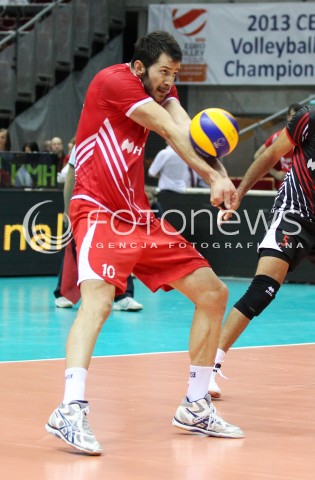  20.09.2013 GDANSK ERGO ARENA<br />SIATKOWKA MEZCZYZN<br />MISTRZOSTWA EUROPY W SIATKOWCE MEZCZYZN 2013 CEV VELUX<br />VOLLEYBALL EUROPEAN CHAMPIONSHIP MEN 2013 - FINAL ROUND <br />GRUPA B ( GROUP B )<br />POLSKA - TURCJA ( POLAND - TURKEY )<br />N/Z EMRE BATUR SYLWETKA <br /> 