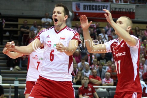  20.09.2013 GDANSK ERGO ARENA<br />SIATKOWKA MEZCZYZN<br />MISTRZOSTWA EUROPY W SIATKOWCE MEZCZYZN 2013 CEV VELUX<br />VOLLEYBALL EUROPEAN CHAMPIONSHIP MEN 2013 - FINAL ROUND <br />GRUPA B ( GROUP B )<br />POLSKA - TURCJA ( POLAND - TURKEY )<br />N/Z BARTOSZ KUREK PAWEL ZATORSKI RADOSC EMOCJE <br /> 