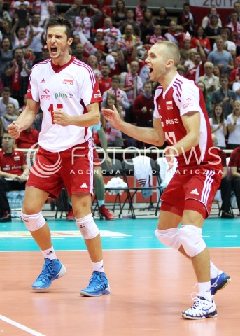  20.09.2013 GDANSK ERGO ARENA<br />SIATKOWKA MEZCZYZN<br />MISTRZOSTWA EUROPY W SIATKOWCE MEZCZYZN 2013 CEV VELUX<br />VOLLEYBALL EUROPEAN CHAMPIONSHIP MEN 2013 - FINAL ROUND <br />GRUPA B ( GROUP B )<br />POLSKA - TURCJA ( POLAND - TURKEY )<br />N/Z LUKASZ ZYGADLO PAWEL ZATORSKI RADOSC EMOCJE SYLWETKA <br /> 