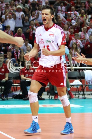  20.09.2013 GDANSK ERGO ARENA<br />SIATKOWKA MEZCZYZN<br />MISTRZOSTWA EUROPY W SIATKOWCE MEZCZYZN 2013 CEV VELUX<br />VOLLEYBALL EUROPEAN CHAMPIONSHIP MEN 2013 - FINAL ROUND <br />GRUPA B ( GROUP B )<br />POLSKA - TURCJA ( POLAND - TURKEY )<br />N/Z LUKASZ ZYGADLO RADOSC EMOCJE SYLWETKA <br /> 