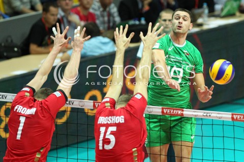  21.09.2013 GDYNIA<br />SIATKOWKA MEZCZYZN<br />MISTRZOSTWA EUROPY W SIATKOWCE MEZCZYZN 2013 CEV VELUX<br />VOLLEYBALL EUROPEAN CHAMPIONSHIP MEN 2013 - FINAL ROUND <br />GRUPA D ( GROUP D )<br />NIEMCY - BULGARIA ( GERMANY - BULGARIA )<br />N/Z TSVETAN SOKOLOV CHRISTIAN FROMM TIM BROSHOG <br /> 