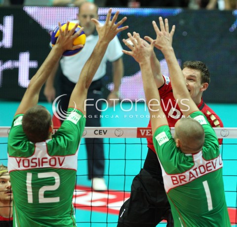  21.09.2013 GDYNIA<br />SIATKOWKA MEZCZYZN<br />MISTRZOSTWA EUROPY W SIATKOWCE MEZCZYZN 2013 CEV VELUX<br />VOLLEYBALL EUROPEAN CHAMPIONSHIP MEN 2013 - FINAL ROUND <br />GRUPA D ( GROUP D )<br />NIEMCY - BULGARIA ( GERMANY - BULGARIA )<br />N/Z CHRISTIAN FROMM VIKTOR YOSIFOV GEORGI BRATOEV <br /> 
