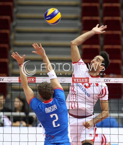  21.09.2013 GDANSK ERGO ARENA<br />SIATKOWKA MEZCZYZN<br />MISTRZOSTWA EUROPY W SIATKOWCE MEZCZYZN 2013 CEV VELUX<br />VOLLEYBALL EUROPEAN CHAMPIONSHIP MEN 2013 - FINAL ROUND <br />GRUPA B ( GROUP B )<br />SLOWACJA - TURCJA ( SLOVAKIA - TURKEY )<br />N/Z EMIN GOK MICHAL MASNY <br /> 