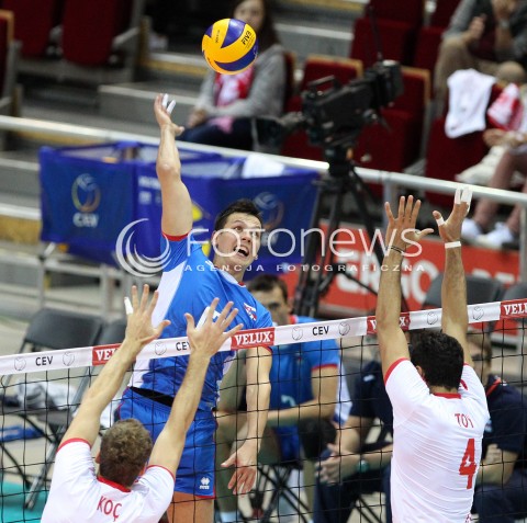  21.09.2013 GDANSK ERGO ARENA<br />SIATKOWKA MEZCZYZN<br />MISTRZOSTWA EUROPY W SIATKOWCE MEZCZYZN 2013 CEV VELUX<br />VOLLEYBALL EUROPEAN CHAMPIONSHIP MEN 2013 - FINAL ROUND <br />GRUPA B ( GROUP B )<br />SLOWACJA - TURCJA ( SLOVAKIA - TURKEY )<br />N/Z OGURCAK FRANTISEK METIN TOY <br /> 