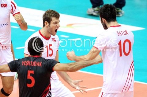  21.09.2013 GDANSK ERGO ARENA<br />SIATKOWKA MEZCZYZN<br />MISTRZOSTWA EUROPY W SIATKOWCE MEZCZYZN 2013 CEV VELUX<br />VOLLEYBALL EUROPEAN CHAMPIONSHIP MEN 2013 - FINAL ROUND <br />GRUPA B ( GROUP B )<br />SLOWACJA - TURCJA ( SLOVAKIA - TURKEY )<br />N/Z MUSTAFA KOC MATEJ KUBS EMRE BATUR RADOSC EMOCJE <br /> 
