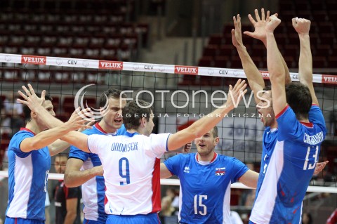  21.09.2013 GDANSK ERGO ARENA<br />SIATKOWKA MEZCZYZN<br />MISTRZOSTWA EUROPY W SIATKOWCE MEZCZYZN 2013 CEV VELUX<br />VOLLEYBALL EUROPEAN CHAMPIONSHIP MEN 2013 - FINAL ROUND <br />GRUPA B ( GROUP B )<br />SLOWACJA - TURCJA ( SLOVAKIA - TURKEY )<br />N/Z TOMAS KMET ROMAN ONDRUSEK JURAJ ZATKO STEFAN JUNIOR CHRTIANSKY RADOSC EMOCJE <br /> 