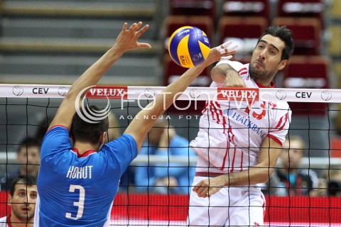  21.09.2013 GDANSK ERGO ARENA<br />SIATKOWKA MEZCZYZN<br />MISTRZOSTWA EUROPY W SIATKOWCE MEZCZYZN 2013 CEV VELUX<br />VOLLEYBALL EUROPEAN CHAMPIONSHIP MEN 2013 - FINAL ROUND <br />GRUPA B ( GROUP B )<br />SLOWACJA - TURCJA ( SLOVAKIA - TURKEY )<br />N/Z EMIN GOK EMANUEL KOHUT <br /> 