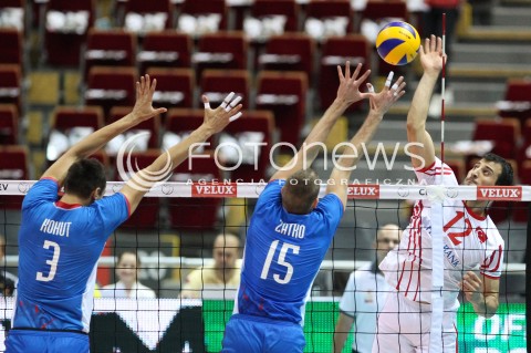  21.09.2013 GDANSK ERGO ARENA<br />SIATKOWKA MEZCZYZN<br />MISTRZOSTWA EUROPY W SIATKOWCE MEZCZYZN 2013 CEV VELUX<br />VOLLEYBALL EUROPEAN CHAMPIONSHIP MEN 2013 - FINAL ROUND <br />GRUPA B ( GROUP B )<br />SLOWACJA - TURCJA ( SLOVAKIA - TURKEY )<br />N/Z HALIL IBRAHIM YUCEL EMANUEL KOHUT JURAJ ZATKO <br /> 