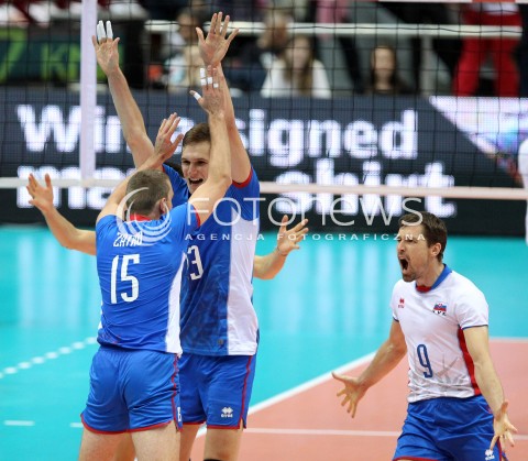  21.09.2013 GDANSK ERGO ARENA<br />SIATKOWKA MEZCZYZN<br />MISTRZOSTWA EUROPY W SIATKOWCE MEZCZYZN 2013 CEV VELUX<br />VOLLEYBALL EUROPEAN CHAMPIONSHIP MEN 2013 - FINAL ROUND <br />GRUPA B ( GROUP B )<br />SLOWACJA - TURCJA ( SLOVAKIA - TURKEY )<br />N/Z JURAJ ZATKO STEFAN JUNIOR CHRTIANSKY ROMAN ONDRUSEK RADOSC EMOCJE <br /> 
