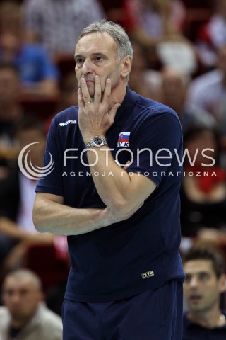  21.09.2013 GDANSK ERGO ARENA<br />SIATKOWKA MEZCZYZN<br />MISTRZOSTWA EUROPY W SIATKOWCE MEZCZYZN 2013 CEV VELUX<br />VOLLEYBALL EUROPEAN CHAMPIONSHIP MEN 2013 - FINAL ROUND <br />GRUPA B ( GROUP B )<br />SLOWACJA - TURCJA ( SLOVAKIA - TURKEY )<br />N/Z STEFAN SR CHRTIANSKY HEAD COACH ( TRENER ) SYLWETKA <br /> 