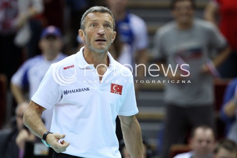  21.09.2013 GDANSK ERGO ARENA<br />SIATKOWKA MEZCZYZN<br />MISTRZOSTWA EUROPY W SIATKOWCE MEZCZYZN 2013 CEV VELUX<br />VOLLEYBALL EUROPEAN CHAMPIONSHIP MEN 2013 - FINAL ROUND <br />GRUPA B ( GROUP B )<br />SLOWACJA - TURCJA ( SLOVAKIA - TURKEY )<br />N/Z EMANUELE ZANINI HEAD COACH ( TRENER ) ZLOSC EMOCJE<br /> 