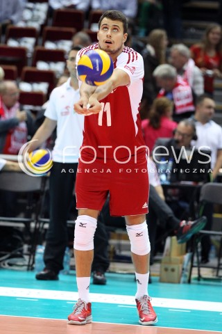  21.09.2013 GDANSK ERGO ARENA<br />SIATKOWKA MEZCZYZN<br />MISTRZOSTWA EUROPY W SIATKOWCE MEZCZYZN 2013 CEV VELUX<br />VOLLEYBALL EUROPEAN CHAMPIONSHIP MEN 2013 - FINAL ROUND <br />GRUPA B ( GROUP B )<br />FRANCJA - POLSKA ( FRANCE - POLAND )<br />N/Z FABIAN DRZYZGA SYLWETKA <br /> 