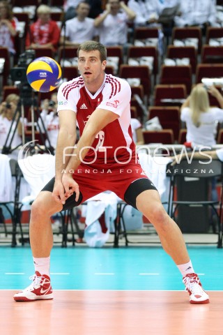  21.09.2013 GDANSK ERGO ARENA<br />SIATKOWKA MEZCZYZN<br />MISTRZOSTWA EUROPY W SIATKOWCE MEZCZYZN 2013 CEV VELUX<br />VOLLEYBALL EUROPEAN CHAMPIONSHIP MEN 2013 - FINAL ROUND <br />GRUPA B ( GROUP B )<br />FRANCJA - POLSKA ( FRANCE - POLAND )<br />N/Z GRZEGORZ BOCIEK SYLWETKA <br /> 