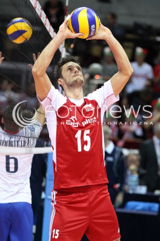  21.09.2013 GDANSK ERGO ARENA<br />SIATKOWKA MEZCZYZN<br />MISTRZOSTWA EUROPY W SIATKOWCE MEZCZYZN 2013 CEV VELUX<br />VOLLEYBALL EUROPEAN CHAMPIONSHIP MEN 2013 - FINAL ROUND <br />GRUPA B ( GROUP B )<br />FRANCJA - POLSKA ( FRANCE - POLAND )<br />N/Z LUKASZ ZYGADLO SYLWETKA <br /> 