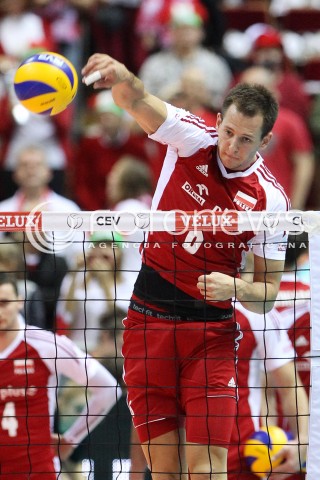  21.09.2013 GDANSK ERGO ARENA<br />SIATKOWKA MEZCZYZN<br />MISTRZOSTWA EUROPY W SIATKOWCE MEZCZYZN 2013 CEV VELUX<br />VOLLEYBALL EUROPEAN CHAMPIONSHIP MEN 2013 - FINAL ROUND <br />GRUPA B ( GROUP B )<br />FRANCJA - POLSKA ( FRANCE - POLAND )<br />N/Z BARTOSZ KUREK <br /> 