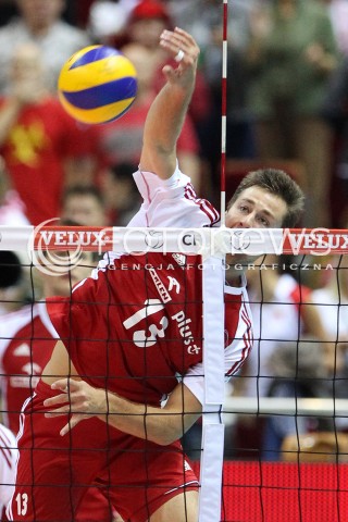  21.09.2013 GDANSK ERGO ARENA<br />SIATKOWKA MEZCZYZN<br />MISTRZOSTWA EUROPY W SIATKOWCE MEZCZYZN 2013 CEV VELUX<br />VOLLEYBALL EUROPEAN CHAMPIONSHIP MEN 2013 - FINAL ROUND <br />GRUPA B ( GROUP B )<br />FRANCJA - POLSKA ( FRANCE - POLAND )<br />N/Z MICHAL KUBIAK <br /> 
