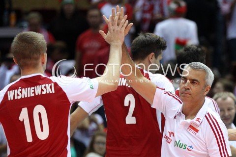  21.09.2013 GDANSK ERGO ARENA<br />SIATKOWKA MEZCZYZN<br />MISTRZOSTWA EUROPY W SIATKOWCE MEZCZYZN 2013 CEV VELUX<br />VOLLEYBALL EUROPEAN CHAMPIONSHIP MEN 2013 - FINAL ROUND <br />GRUPA B ( GROUP B )<br />FRANCJA - POLSKA ( FRANCE - POLAND )<br />N/Z ANDREA ANASTASI TRENER ( HEAD COACH ) LUKASZ WISNIEWSKI <br /> 