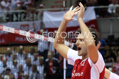  21.09.2013 GDANSK ERGO ARENA<br />SIATKOWKA MEZCZYZN<br />MISTRZOSTWA EUROPY W SIATKOWCE MEZCZYZN 2013 CEV VELUX<br />VOLLEYBALL EUROPEAN CHAMPIONSHIP MEN 2013 - FINAL ROUND <br />GRUPA B ( GROUP B )<br />FRANCJA - POLSKA ( FRANCE - POLAND )<br />N/Z MICHAL WINIARSKI RADOSC EMOCJE <br /> 
