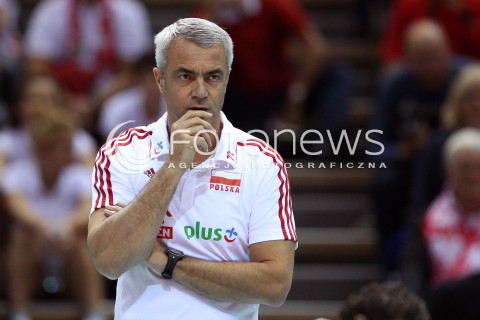  21.09.2013 GDANSK ERGO ARENA<br />SIATKOWKA MEZCZYZN<br />MISTRZOSTWA EUROPY W SIATKOWCE MEZCZYZN 2013 CEV VELUX<br />VOLLEYBALL EUROPEAN CHAMPIONSHIP MEN 2013 - FINAL ROUND <br />GRUPA B ( GROUP B )<br />FRANCJA - POLSKA ( FRANCE - POLAND )<br />N/Z ANDREA ANASTASI TRENER ( HEAD COACH ) SYLWETKA <br /> 